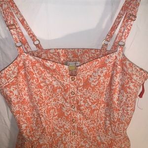 Pink orange lace back sundress